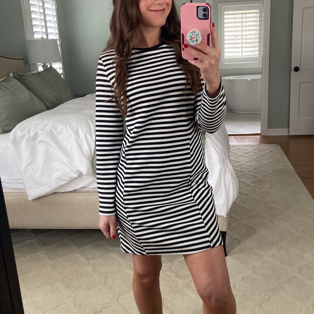 TopShop Black and White Striped Dress